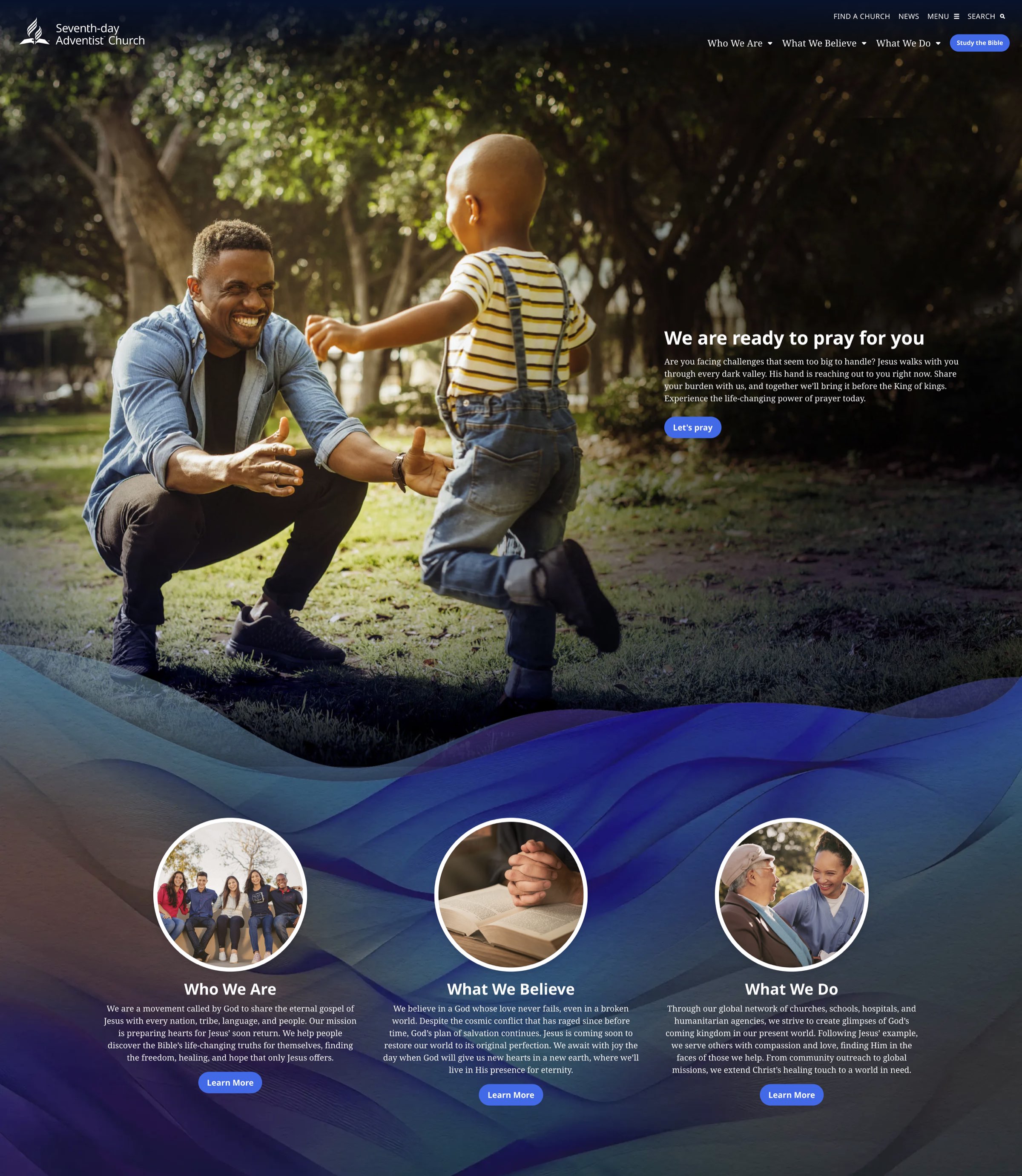 An example church website